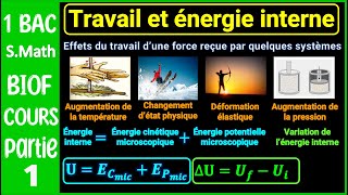 Partie 1 Travail et énergie interne   Cours 5  1BACBIOF [upl. by Sidnala]