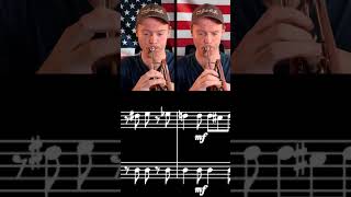 The Washington Post March  20 Patriotic Trumpet Duets shorts [upl. by Geraldine776]