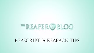 ReaScript amp ReaPack Tips [upl. by Dralliw]