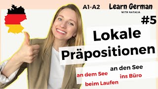 Lokale Präpositionen  Wo Wohin Woher 57 Prepositions in German I Learn German with Natalia [upl. by Nace]