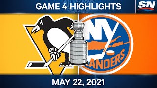 NHL Game Highlights  Penguins vs Islanders Game 4  May 22 2021 [upl. by Enamrahc]