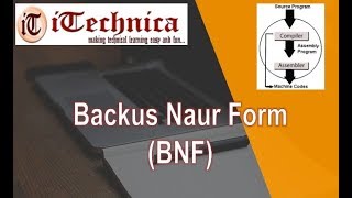 22 BNF BACKUS NAUR FORM [upl. by Roane]