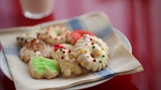 Holiday Glazed Spritz Cookies  Everyday Food with Sarah Carey [upl. by Iruahs]