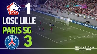 LILLE 13 PSG  RÉSUMÉ  2024 Ligue 1 simulation eFootball [upl. by Nikola36]