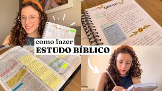 COMO FAZER ESTUDO BÍBLICO ✨ Passo a passo e bem explicado [upl. by Ynnaffit168]