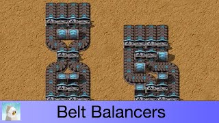 16  1 Through 8 Belt Balancers  Factorio [upl. by Lynad]