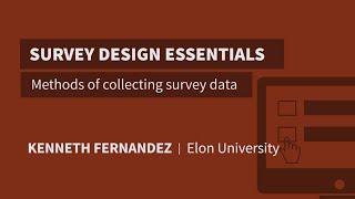 Methods of collecting survey data [upl. by Yragerg]