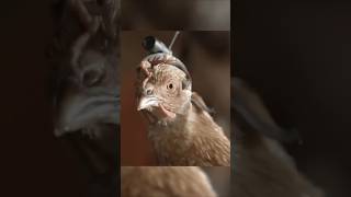 Camera stabilizer on Chickens head 🐔shortsfeed [upl. by Wade]