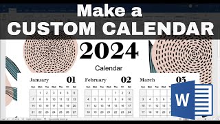How to Make a CUSTOM CALENDAR in Word Free Templates or Manually [upl. by Reivaj]