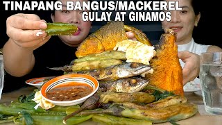 TINAPANG BANGUS AT MACKEREL GULAY AT GINAMOS MUKBANG  MUKBANG PHILIPPINES [upl. by Regdirb452]