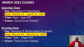 MARCH 2021 RMF TRAINING SCHEDULE [upl. by Aihtniroc]