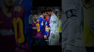 Messi ´ segio ramos fight 🥶🔥😈 football messi realmadrid barcelona shorts argentina [upl. by Atenek]