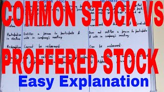 Common Stock vs Preferred StockDifference between common stock and preferred stock [upl. by Enirrok]