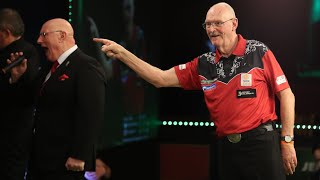 74 Year Old Bob Anderson Hits A 180 For His Final 3 Darts  World Seniors Darts Championships 2022 [upl. by Nele]