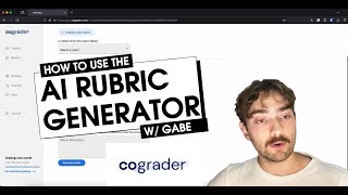 AI Rubric Generator  How to use CoGrader to generate your rubrics [upl. by Gall]