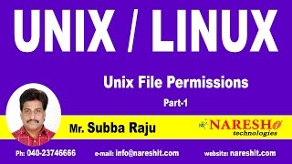 Unix File Permissions Part1  UNIX Tutorial  Mr Subba Raju [upl. by Odnomyar]