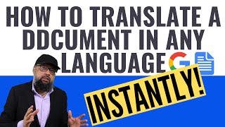 How to Translate a Document in Any language using Google Docs [upl. by Dnalloh568]