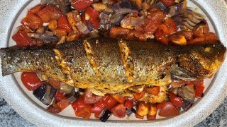 Oven Grilled Whole Branzino Fish I Roasted Whole Greek Branzino Recipe I Gastro Guru [upl. by Benoite60]