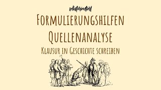 Formulierungshilfen für die Quellenanalyse einfach erklärt  Geschichte  PDF  Einleitung  Fazit [upl. by Eckhardt186]