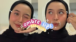 OMBRE LIPS TUTORIAL ala aku 💕💖 [upl. by Potter]