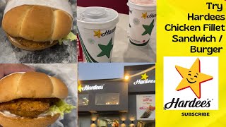 Try HARDEES CHICKEN FILLET SANDWICH  BURGERðŸ”hardees chickensandwich chickenburger food viral [upl. by Sicular]