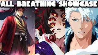 Slayers Unleashed ALL Breathing Showcase   Slayers Unleashed All NEW Breathing [upl. by Tager]