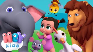 Sons des animaux pour enfants  Chanson sur les animaux pour bébé  HeyKids en Français [upl. by Michal674]