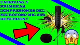 UNBOXING MICROFONO de CONDENSADOR STEREN USB  MIC556 🎙🎙🎙🎙🎙 [upl. by Dreher]