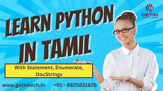 Learn Python Enumerate Docstrings Iterator Tutorial in Tamil  Getin Technologies [upl. by Thilda690]