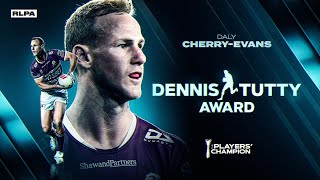 Daly CherryEvans wins the 2024 Dennis Tutty Award from the NRL [upl. by Siegfried436]