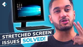 How to Fix a Stretched Screen Display Issue on Windows 10 [upl. by Ahtilat]