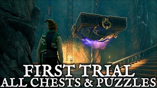 Percival Rackhams First Trial All Puzzles amp Chest Locations Hogwarts Legacy Walkthrough Guide [upl. by Neall976]