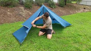 How to Pitch a GEERTOP Pyramid 1Person Backpacking Tent [upl. by Ralyat]