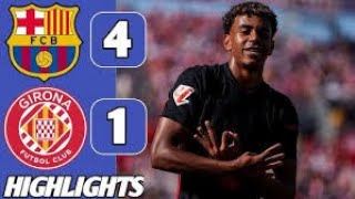 girona vs Barcelona 1 4 highlights [upl. by Rona]