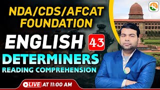 Determiners3 for NDA  NDA online Classes  NDACDS English Class 2024  NDA Syllabus  RS SIR [upl. by Kask997]