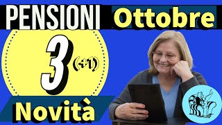 PENSIONI OTTOBRE 👉 Ecco TUTTE LE NOVITÀ  PARTICOLARITÀ in arrivo con questa mensilità❗️ [upl. by Adnil]