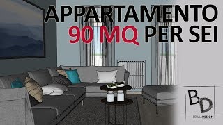 Appartamento di 90 mq per 6  Idee dArredo  Belula Design [upl. by Tai]