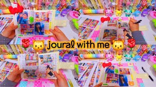 ✨️journal with me🎀 다이어리 다꾸 다꾸템하울 스티커 diaryダイアリー飾り 装饰日记本 [upl. by Yemerej]