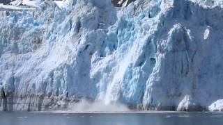 Kenai Fjords Holgate Glacier Calving 2013 HD [upl. by Leiuqese]