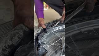 Great creative work with motorcycle wheel inner tube [upl. by Emolas]