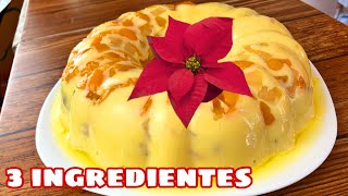 Postre navideño FÁCIL DELICIOSO Y SIN HORNO 3 ingredientes [upl. by Drescher]