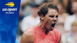 Rafael Nadal Defeats Karen Khachanov in a Mesmerizing Match in Arthur Ashe  US Open 2018 [upl. by Bensen]