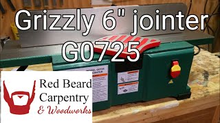 Grizzly 6quot benchtop jointer unboxing and setup [upl. by Adall]