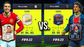 HEROS vs ICONS in FIFA 22 🦸⚡️ [upl. by Aurie159]