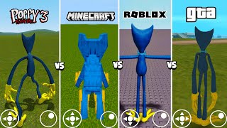 What if I Become Nightmare Huggy Wuggy MINECRAFT vs ROBLOX vs Poppy Playtime Chapter 3 [upl. by Narah983]