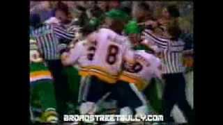 minesota north stars at boston bruins record setting brawl game [upl. by Hawker720]