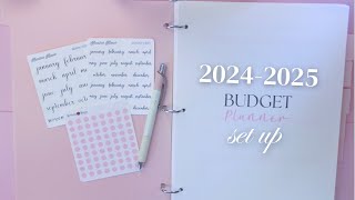 20242025 BUDGET PLANNER SET UP 💵  Setting Up My Budget Binder [upl. by Fiore593]