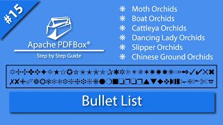 Simple bullet list Apache PDFBox Add Bullet list in PDF using Apache PDF Box library [upl. by Joane]