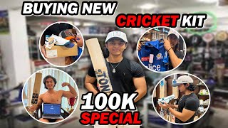 100K SUBSCRIBERS HOGAYE 😍  84000 Ka Bat Buying New Cricket Kit  Indoor Net Practice [upl. by Yliram198]