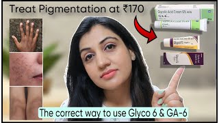 Best Cream for Hyperpigmentation only Rs170 Correct Way to Use Glyco 6 amp GA6 Cream for Melasma [upl. by Odnesor]